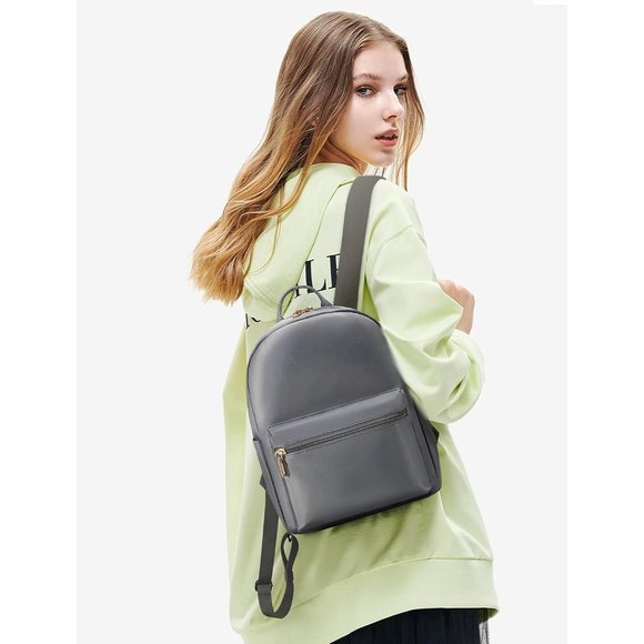 Women Dark Gray Nylon Light Weight Small Waterproof Mini Backpack main image 4